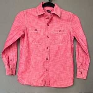 GAP Kids red button down collared long sleeve dress shirt - 100% cotton - boys 8